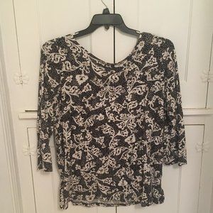 Jones New York Signature Woman Black/White Top 2X